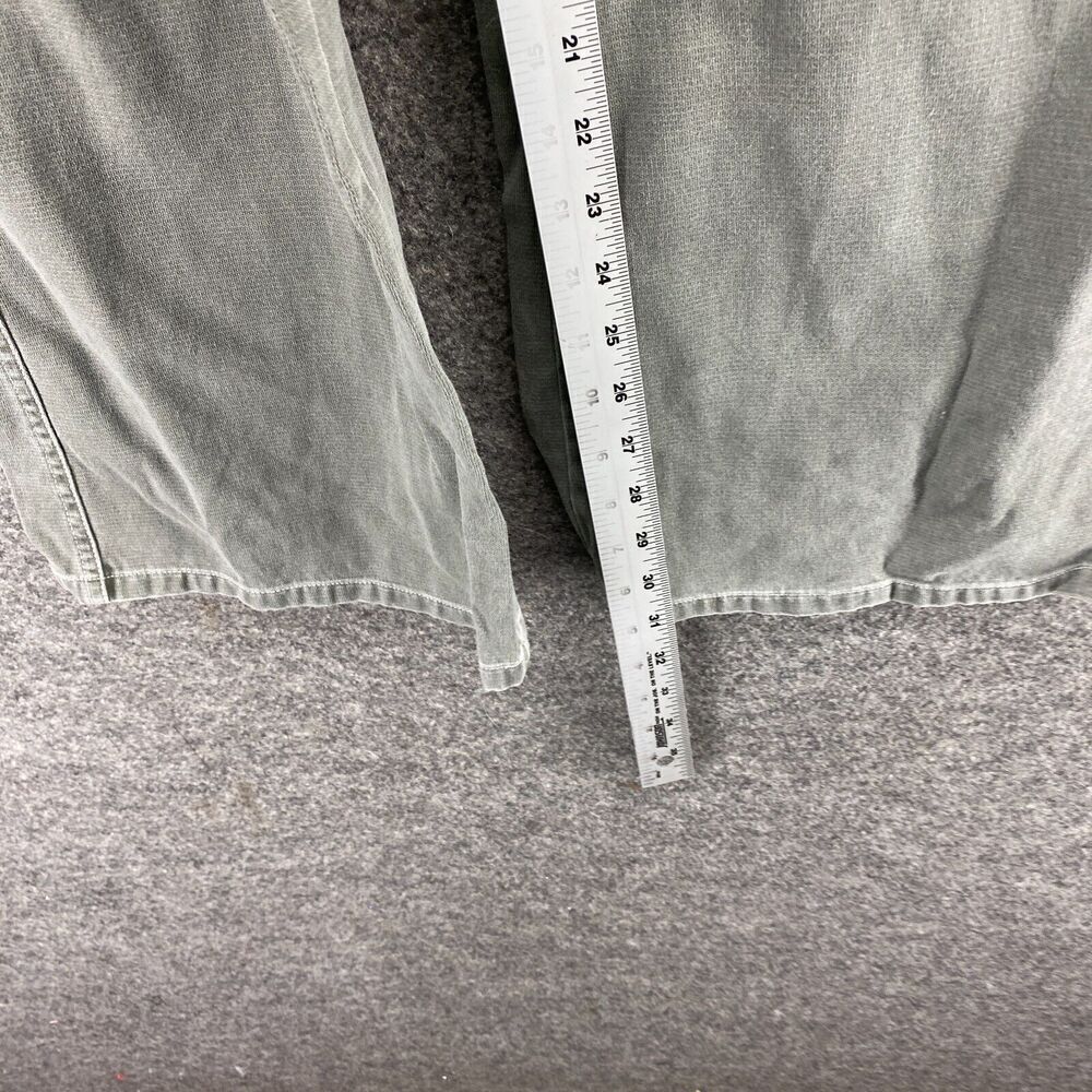 American Eagle Cargo Khakis Pants Women 12 Gray High Rise Flat Front Cotton - Picture 7 of 9